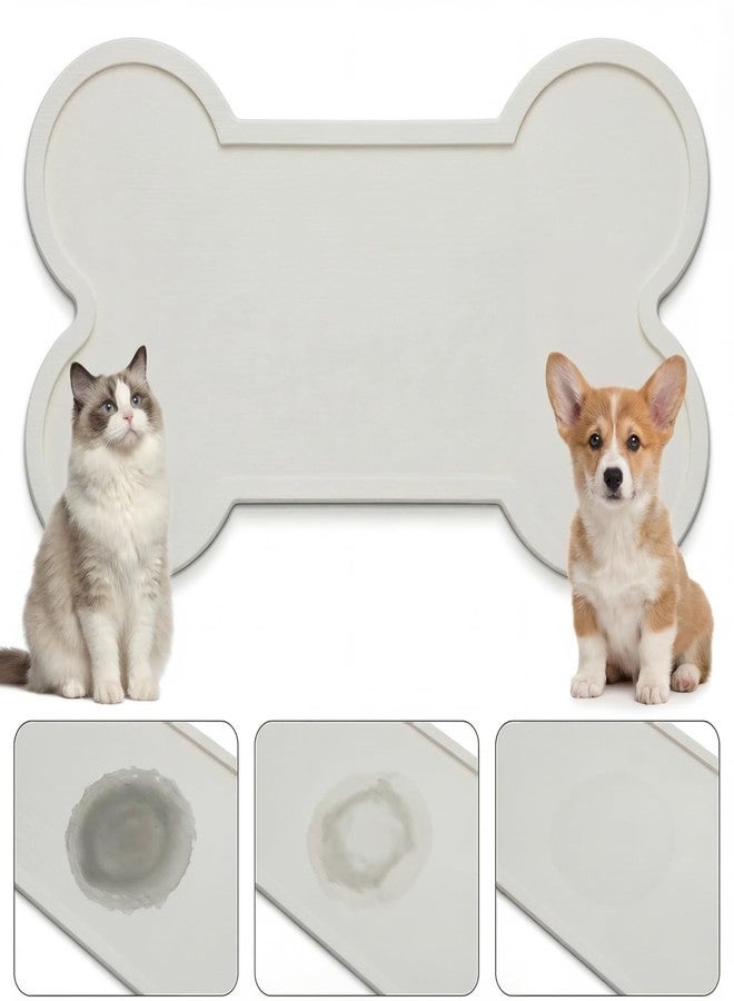 Ferrochef Stone Dry Mat for Pets, 16" x 10" Diatomaceous Earth Pet Feeding Mat, Water Bowls Quick Drying Tray for Pet Cat Dog, Non-Slip Waterproof Dog Cat Accessories for Messy Drinkers, Water Spills - Image 1